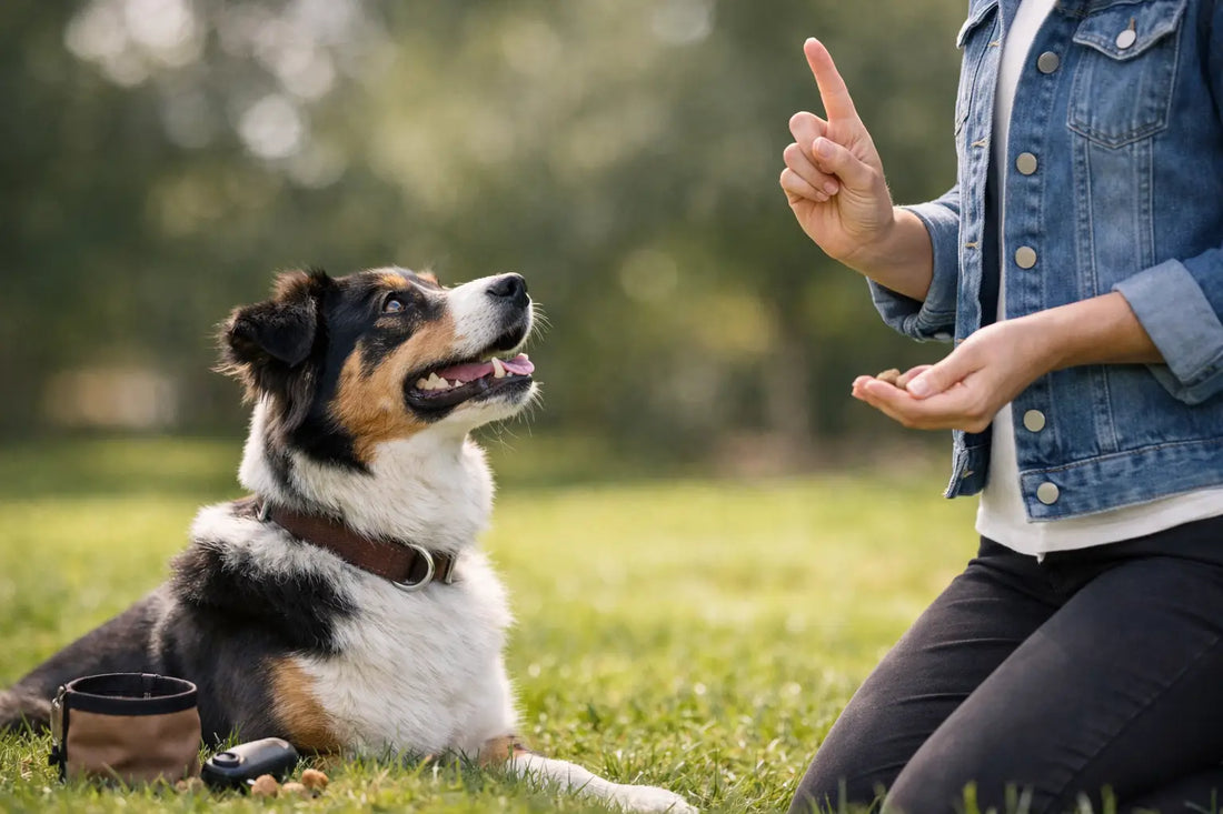 Ein Hund-Belohnungssignal richtig aufbauen
