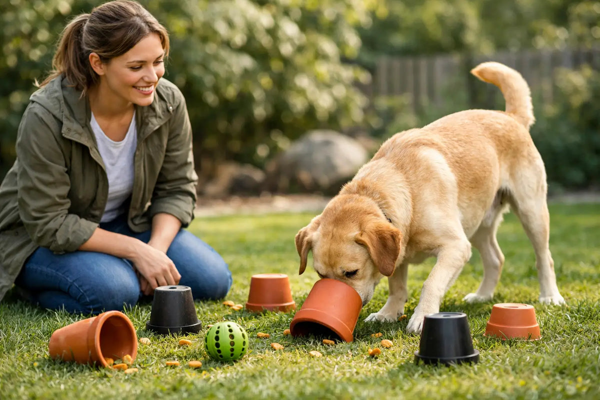 So kannst du deinem Hund frustfreie Suchspiele anbieten