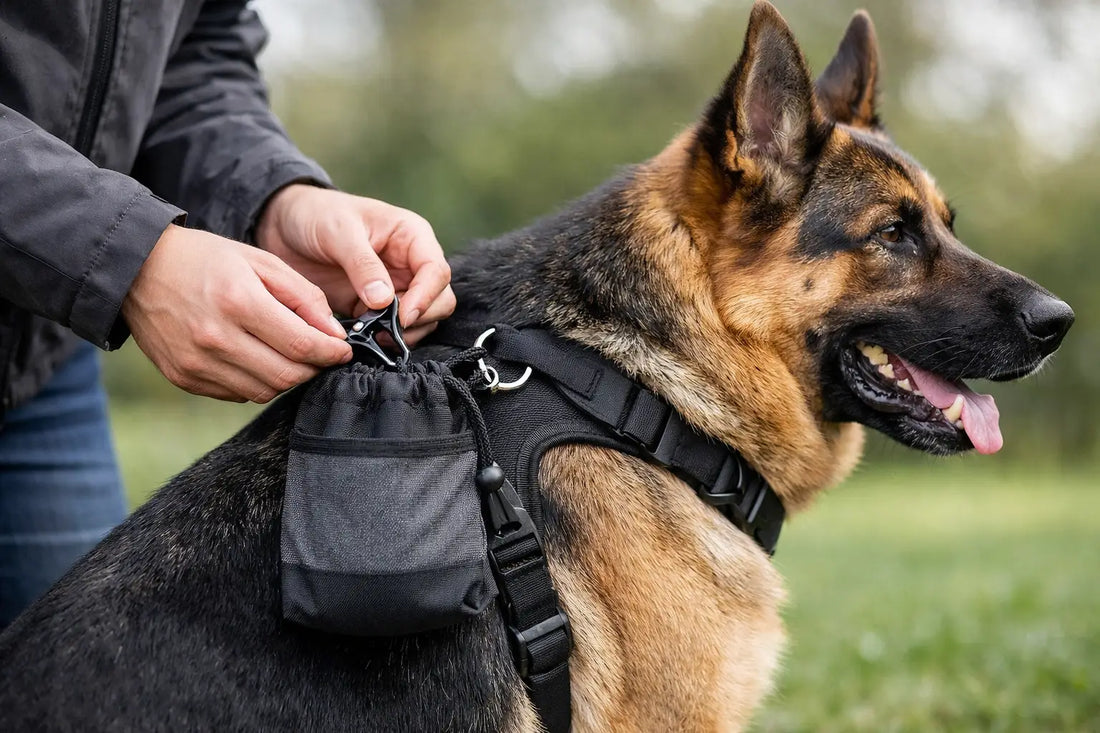 Futterbeutel am Hund richtig befestigen
