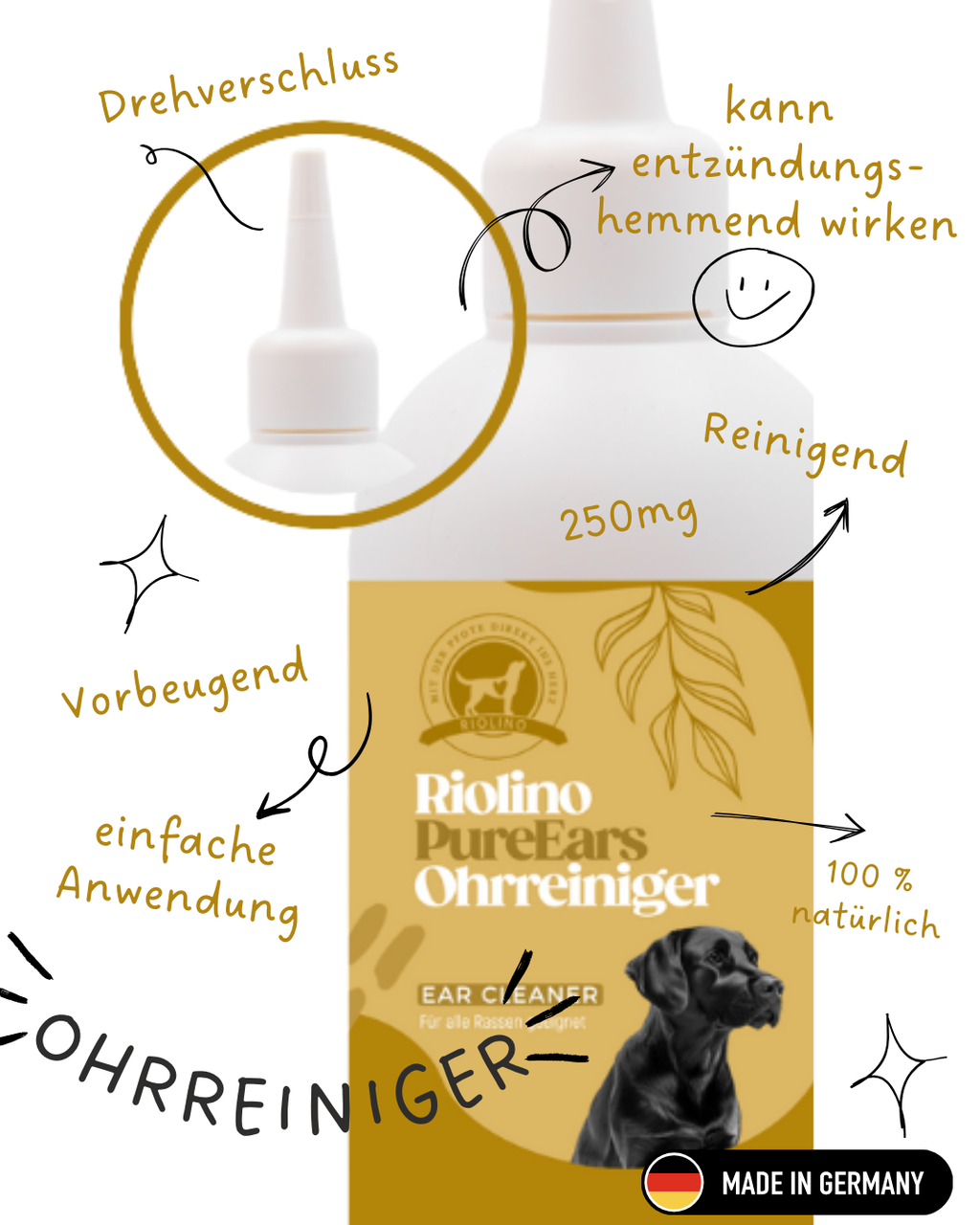Riolino PureEars– Sanfte Reinigung für empfindliche Ohren