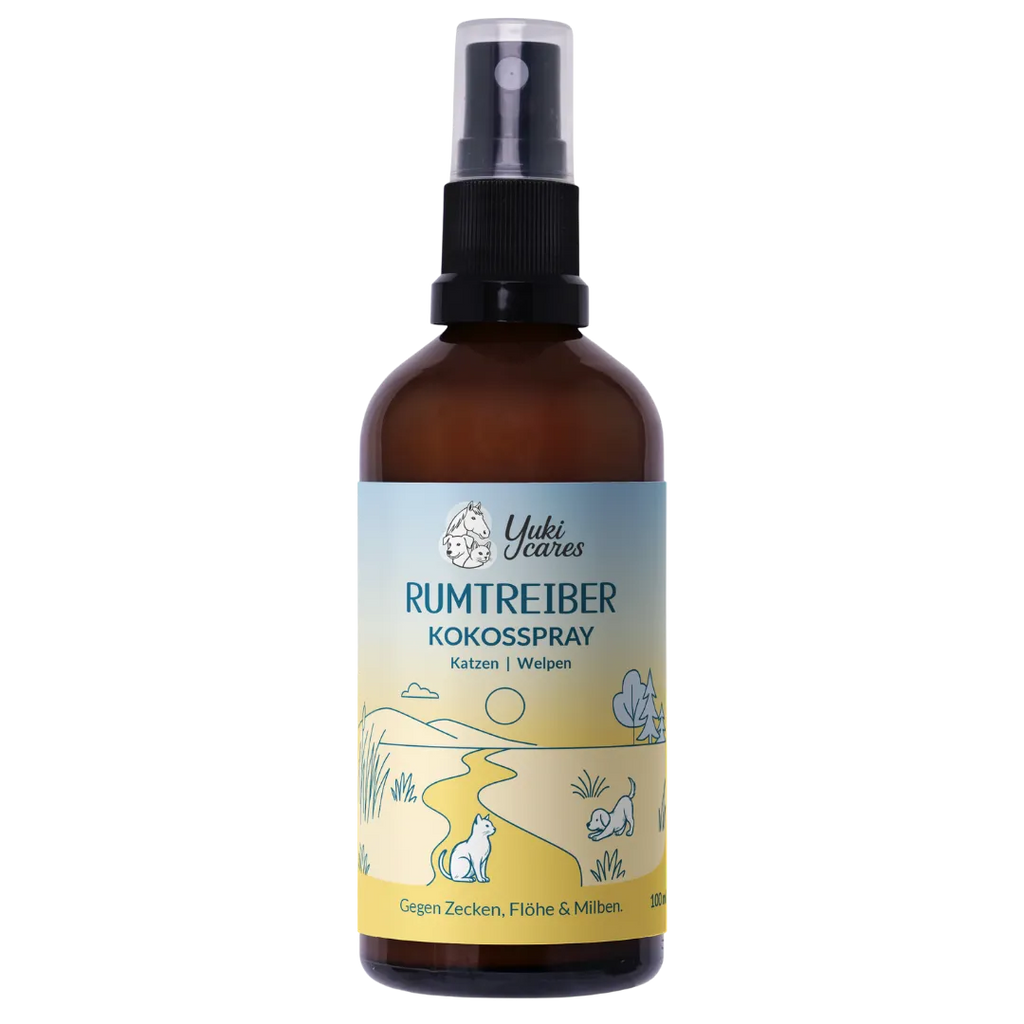 Kokos Spray Rumtreiber - sanfter Zeckenschutz für Katzen & Welpen