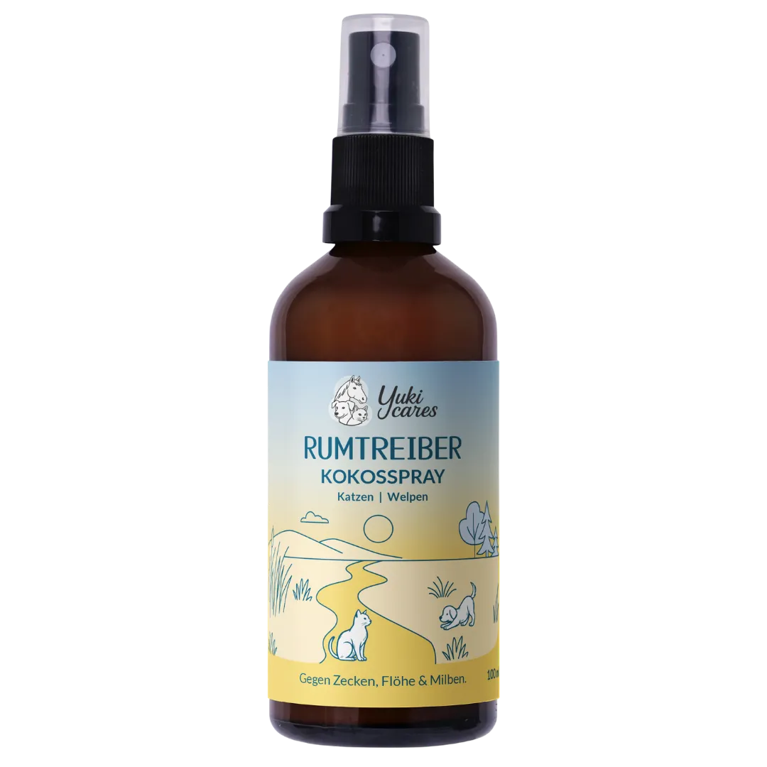 Kokos Spray Rumtreiber - sanfter Zeckenschutz für Katzen & Welpen