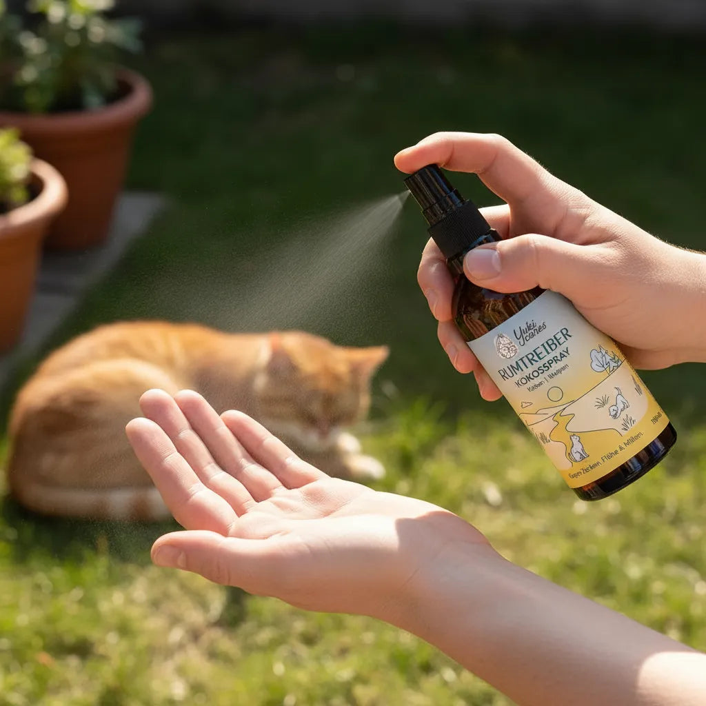 Kokos Spray Rumtreiber - sanfter Zeckenschutz für Katzen & Welpen