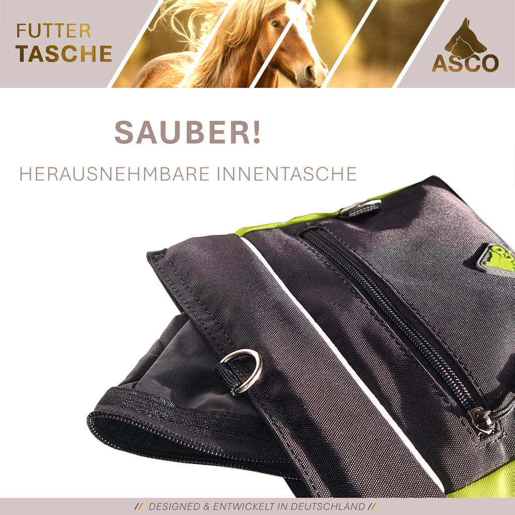 ASCO Futterbeutel mit Einhand-Schnappverschluss 20x20 cm